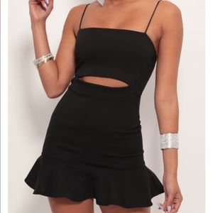 Lucy In The Sky Black Cut Out Cocktail Mini Dress